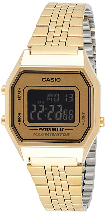 Casio Vintage Series Digital Gold Dial Women's Watch-LA680WGA-9BDF