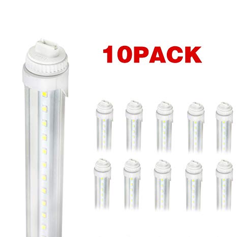 LED Tube Light 6FT,R17D 30w F72T12/CW/HO LED Fluorescent Replacement 120V-277V Input (10-Pack White)