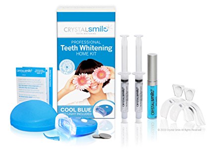 Crystal Smile Advanced Deluxe Teeth Whitening Home Kit. Professional High Grade Peroxide Gel - All Products made in the U.S.A.