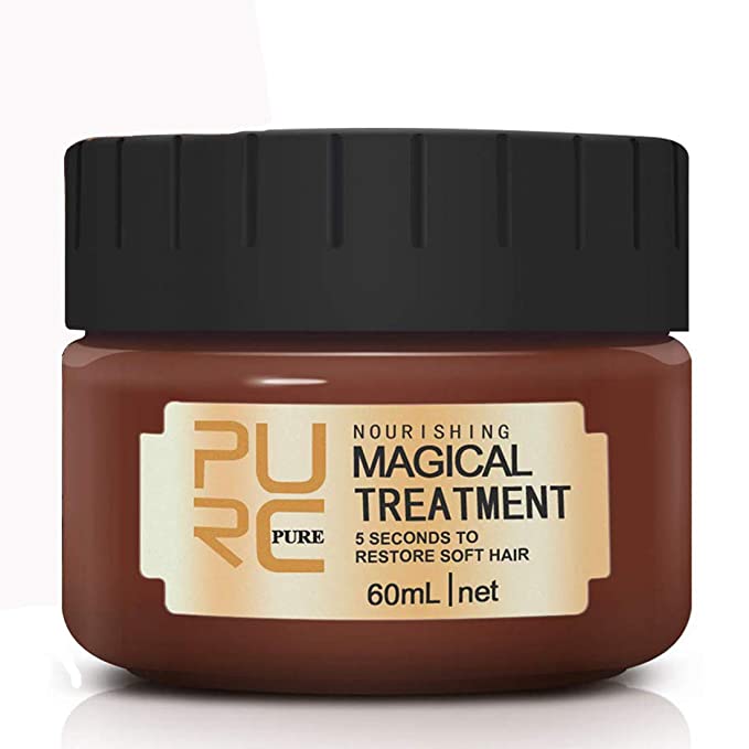 Magical Hair Treatment Mask, Advanced Molecular Hair Roots Treatment 5 Seconds Repairs Damage Hair Roots Deep Conditioner Recover Elasticity Hair for Dry or Damaged Hair 60ML
