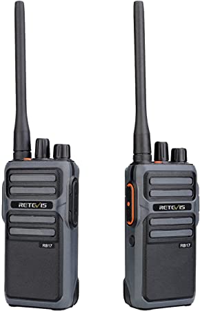 Retevis RB17 Walkie Talkie for Adults,Heavy Duty Two Way Radio Rechargeable,4400mAh Large Capacity Battery Handsfree Alarm,Portable 2 Way Radios for Hunting Skiing Cruise Shipping Outdoor(2 Pack)