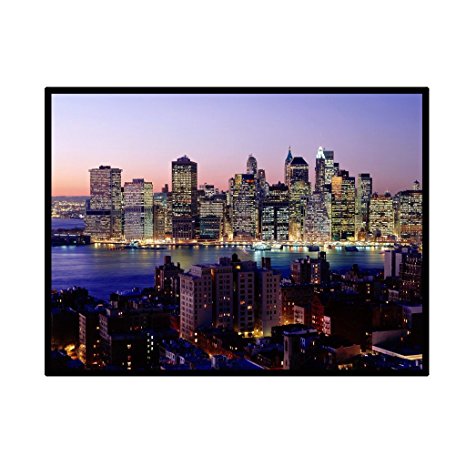 Excelvan® Portable Collapsible Projector Projection Screen 72 Inch, 4:3 PVC Fabric, Matte White with 1.1 Gain, Packaged In Rolls for Home Theater, Education, Conference Presentation (72Inch 4:3)