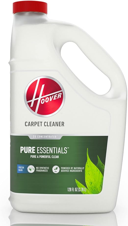 Hoover Pure Essentials Carpet Cleaning Solution, Natural Plant Based 128oz Formula, For Carpet and Upholstery, AH31965, White