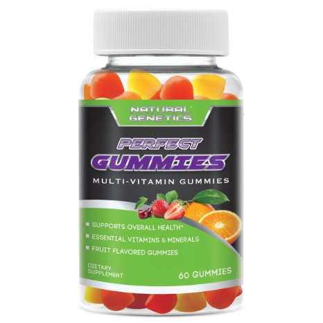 Daily Multivitamin Best Adult Gummy Multivitamins PERFECT GUMMIES - Essential Multi Vitamin Minerals for Health Mood Energy Potent Formula for Men and Woman Delicious Fruit Flavored Great Taste