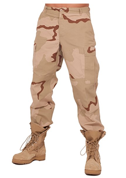 Rothco Mens BDU 3 Color Desert Pants