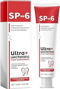 Sp-6 Ultra Whitening, Sp 6 Toothpaste, Ultra Whitening Toothpaste Sp - 6, Probiotic Brightening Toothpaste,Deep Cleaning Care Toothpaste,Fresh Breath(1pcs)