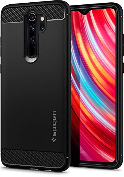 Spigen Rugged Armor Back Cover Case Designed for Xiaomi Redmi Note 8 Pro - Matte Black