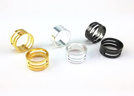 Honbay 6pcs Gold Silver Gun Black Jump Ring Opening and Closing Tool Rings for Jewelry Makers