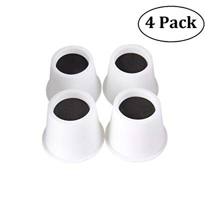 BTSD-home Round Circular Bed Risers Table Risers Furniture Risers Lifts Height of 3 inch Heavy Duty Set of 4 Pieces (White)