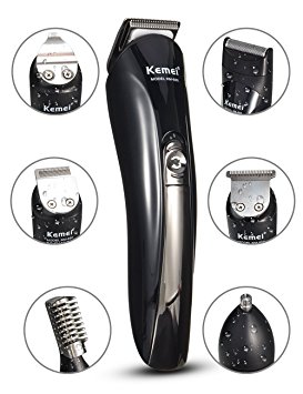 Grooming Kit,Bienna 12 in 1 Professional Rechargeable Electric [Cordless & Corded] [Washable Head] Hair Clippers Beard Shaver Eyebrow Body Nose Ear Trimmer Precision Clipper with 5 Guide Combs for Men