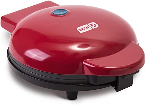 Dash DEWM8100RD Express 8” Waffle Maker Machine for Individual Servings, Paninis, Hash Browns   Other on The go Breakfast, Lunch, or Snacks, with Easy Clean, Non-Stick Sides, Red