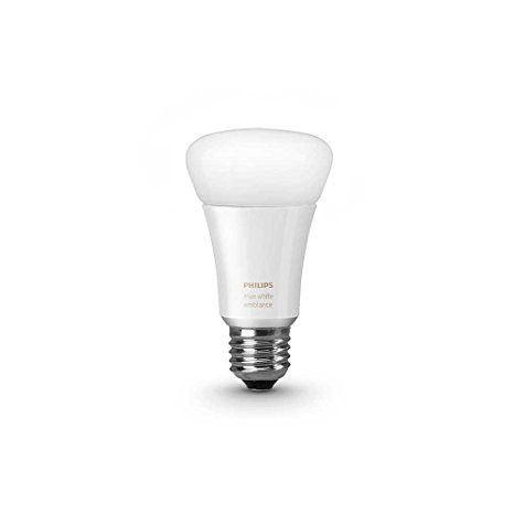 Philips Hue White Ambiance A19 60W Equivalent Dimmable LED Smart Bulb (Compatible with Amazon Alexa, Apple HomeKit, and Google Assistant)