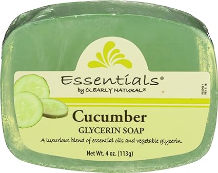 Clearly Natural Glycerine Soap Bar, Cucumber, 4 Ounce