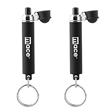 Mace Brand Police Strength Mini Keychain Pepper Spray Keyring Hard Case with Key Chain (Manufactured