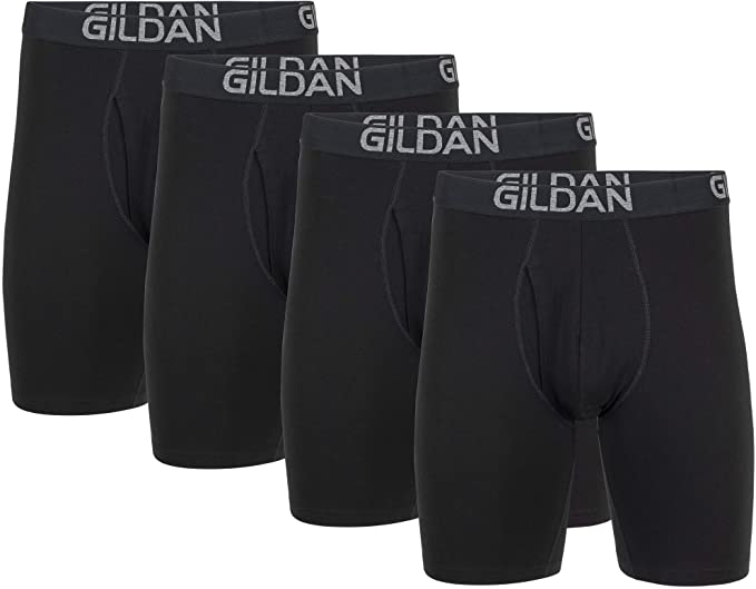 Gildan Men's Cotton Stretch Long Leg Boxer Brief