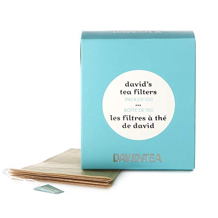 DAVIDsTEA Tea Filters, Drawstring Teabags for Loose Leaf Tea, OXO-Biodegradable, Pack of 100