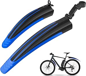 Ledeak Bike Mudguard Set, Portable Adjustable Road Mountain Bike Bicycle Cycling Tires Front and Rear Mud Guard Fenders for MTB Mountain Road Bike