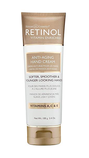 Retinol Anti-Aging Hand Cream – The Original Retinol Brand For Younger Looking Hands –Rich, Velvety Hand Cream Conditions & Protects Skin, Nails & Cuticles – Vitamin A Minimizes Age’s Effect on Skin