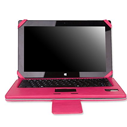 MoKo Bluetooth Keyboard Cover Case for Microsoft Surface RT / Surface Pro / Surface 2 / Surface Pro 2 10.6 inch HD Windows 8 / RT Tablet, MAGENTA