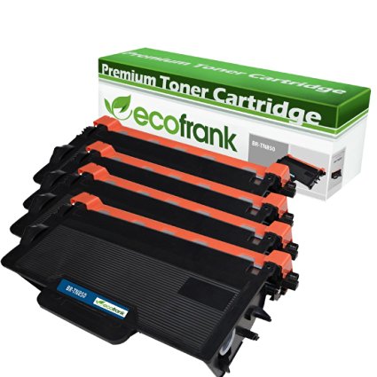 EcoFrank (4 Pack) Compatible Brother TN850 Toner Cartridge Replacement for HL-L5000D HL-L6300DW HL-L6200DW HL-L5000DN MFC-L5700DW MFC-L6700DW DCP-L5500DN DCP-L5600DN Printers (Yield 8500pages)