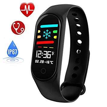 Leegoal Waterproof Fitness Tracker Watch, Color Screen Activity Tracker with Heart Rate Monitor, Bluetooth Smart Bracelet with Sleep Monitor/Activity Tracker/Pedometer for Women Men Kids Android/iOS