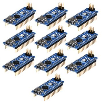KOOKYE 10 PCS Mini USB Arduino Nano V3.0 ATmega328P Module CH340G 5V 16M Micro-controller board