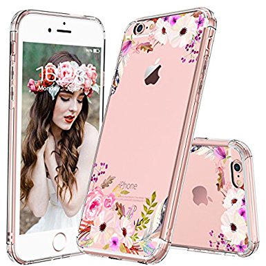 iPhone 6s Case, Cover iPhone 6s, MOSNOVO Colorful Floral Printed Flower Pattern Clear Design Transparent Plastic Hard Slim Case with TPU Bumper Protective Case Cover for Apple iPhone 6 6s (4.7 Inch)