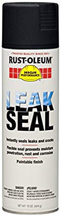 Rust-Oleum 266784 V2100 High Performance LeakSeal Flexible Rubber Coating, 15-Ounce, Black, 6-Pack