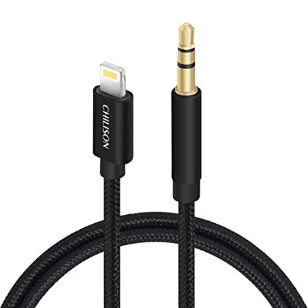 Chilison Aux Cable for iPhone, Braided 3.3ft Aux Cord for iPhone X/8/7 to Car Stereo Speakers or Headphones