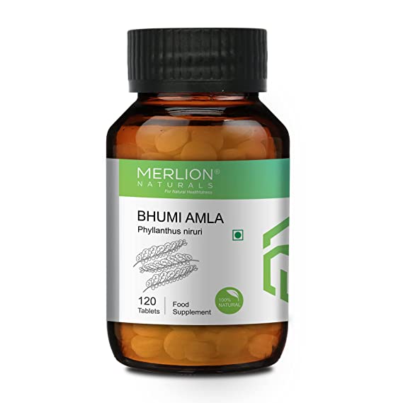 Merlion Naturals Bhumi Amla Tablets Phyllanthus niruri, All Natural, Pure Herbs 500mg x 120 Tablets
