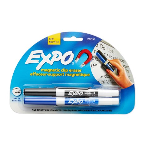 Expo Magnetic Dry Erase Board Eraser and Marker Holder