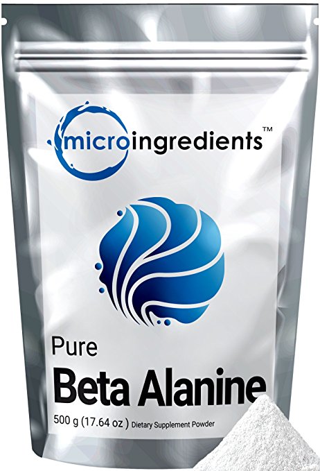 Micro Ingredients Pure Beta Alanine Powder, 500 grams (1.1 lb)
