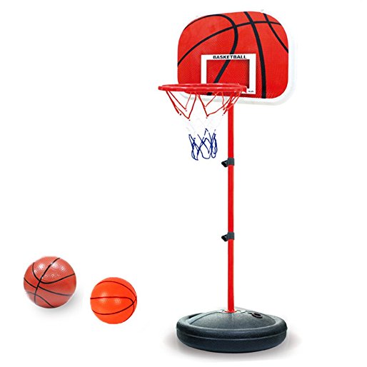 Pellor Adjustable Basketball Back Board Stand & Hoop Set For Children Kids