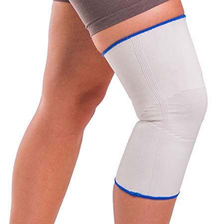 BraceAbility Thin & Lightweight Compression Knee Sleeve | 4-Way Stretch Knitted Fabric for the Most Comfortable Fit & All-Day Support (2XL)