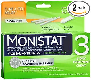Monistat 3 Vaginal Antifungal Combination Pack - 3 Each, Pack of 2