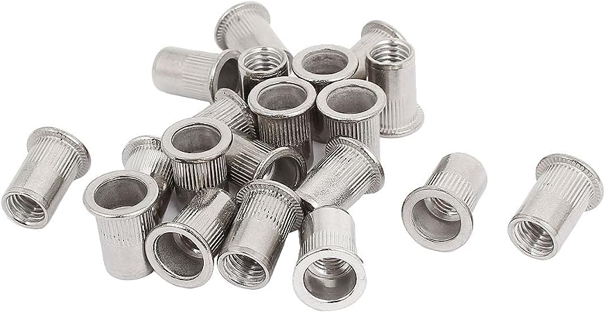 uxcell® M10 Thread 304 Stainless Steel Rivet Nut Insert Nutsert 20pcs