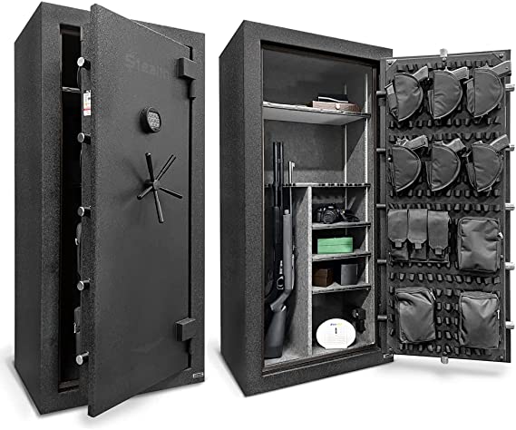 Stealth UL28 Gun Safe 28 Long Gun Capacity with Handgun Storage, 1 Hour Fire Protection & UL RSC Burglary Rating