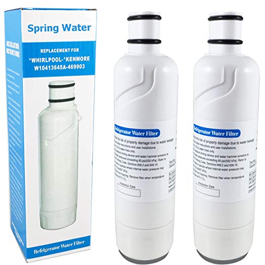Spring Water Filter 2 W10413645A Refrigerator Water Ice Premium Replacement Filter for Whirlpool EDR2RXD1 Maytag KitchenAid Jenn-Air Amana Kenmore 46-9903 (2)