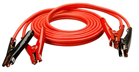 Coleman Cable 08665 12-Feet Heavy-Duty Truck and Auto Battery Booster Cables with Polar Glow Clamps, 4-Gauge