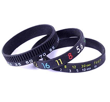 DSLRKIT Photographer's Wristband Set Stop Lens Zoom Creep (Aperture Focus Focal Length)