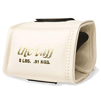 The Cuff Original Adjustable Ankle and Wrist Weight for Yoga, Dance, Running, Cardio, Aerobics, Toning, and Physical Therapy.  2 lb - White
