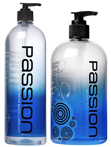 Value Pack Natural Water-Based Lubricant, 16oz and 34 oz by Passion Lubes