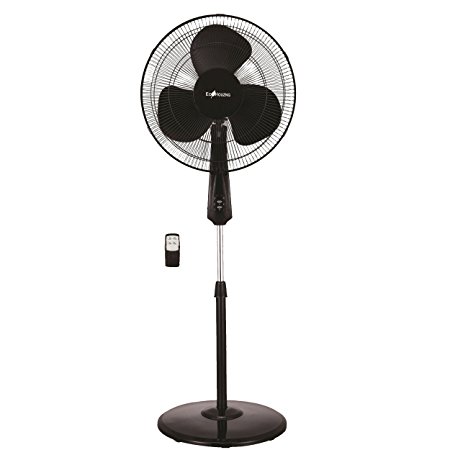 Ecohouzng CT4001R Digital Oscillating Stand Fan, Black