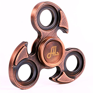 Alquar EDC Fidget Hand Spinner - Eagle Eye Antique- Free Spinner Bag , Dual Ceramic Bearings , Perfect Fidget Toy (Antique Copper)