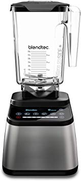 Blendtec Designer 725 Blender - WildSide  Jar (90 oz) - Professional-Grade Power - Self-Cleaning 6 Pre-Programmed Cycles-100-Speeds-Sleek and Slim, Stainless Steel, /Black