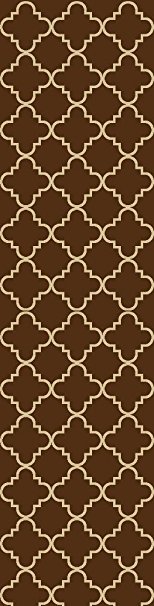 Anti-Bacterial Rubber Back RUGS RUNNERS Non-Skid/Slip 2x5 Runner Rug | Brown Moroccan Trellis Indoor/Outdoor Thin Low Profile Modern Home Floor Kitchen Hallways Colorful Decorative Rug