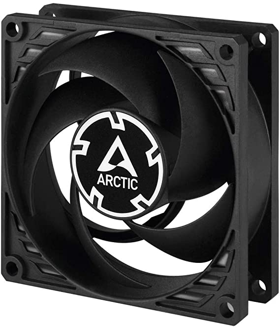 ARCTIC P8 PWM - 80 mm Case Fan with PWM, Pressure-optimised, Very Quiet Motor, Computer, Fan Speed: 200-3000 RPM - Black