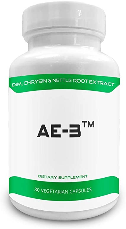 Pure Science AE-3 Chrysin with DIM & Stinging Nettle Root Extract and BioPerine – Natural Aromatase Inhibitor & Estrogen Blocker for Men – 30 Capsules