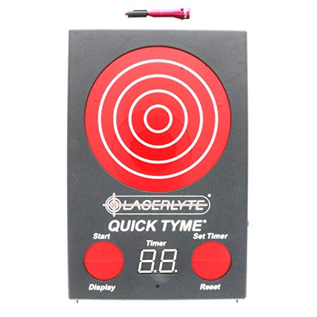 LaserLyte Laser Trainer Universal Quick TYME Target Dry FIRE Sound Activated Laser fits 380 ACP 9 MM 40 SW 45 ACP Target has 62 LEDs That Light up a Shot Timer Records Shooting on Target
