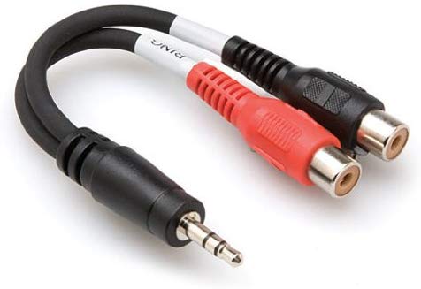 Hosa YRA-154 3.5 mm TRS to Dual RCAF Stereo Breakout Cable